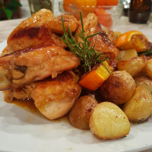 Pollo a la naranja