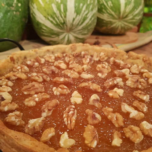 Tarta de cayote y nueces