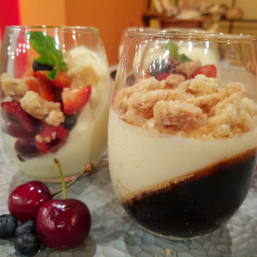 Panna cotta en vaso