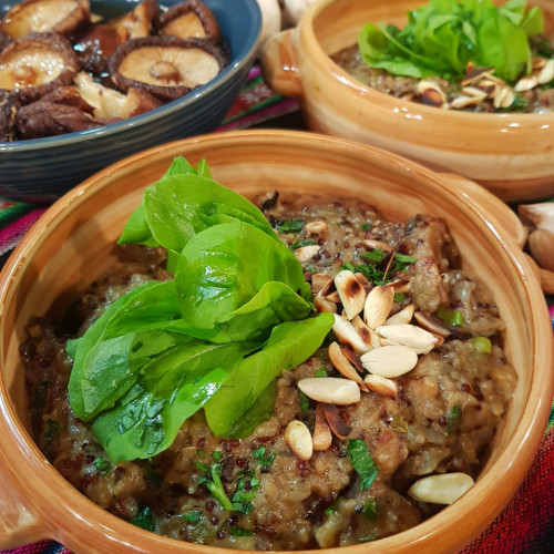 Risotto de quinoa y hongos