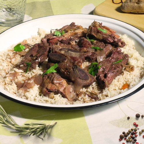 FALDA A LA CACEROLA CON ARROZ