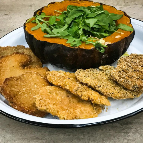 MILANESAS DE CERDO CON CABUTIA RELLENO