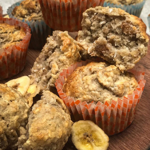 MUFFINS DE AVENA Y BANANA