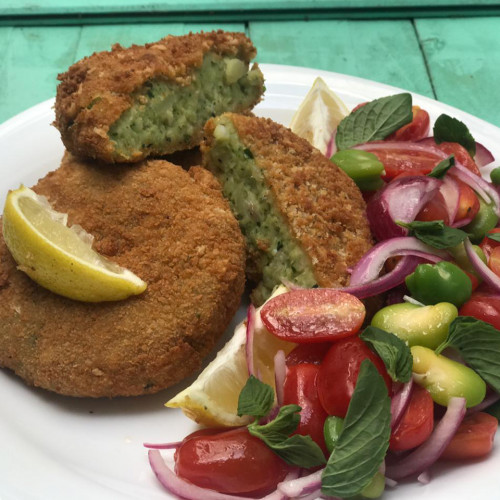 MEDALLONES DE PAPA Y PESCADO