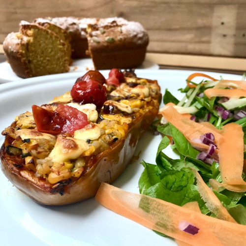 CALABAZA RELLENA Y PAN DE CALABAZA