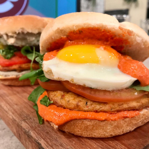 HAMBURGUESAS VEGETARIANAS DE GARBANZOS Y ARROZ