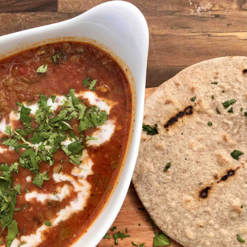 SOPA DE LENTEJAS Y TOMATE