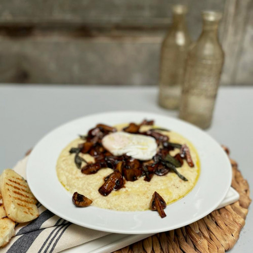 PURÉ DE COLIFLOR CON CHAMPIÑONES