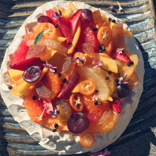 PAVLOVA DE LAVANDA Y JENGIBRE