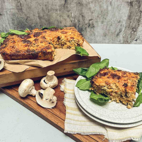 PASTEL DE ARROZ Y ESPINACA