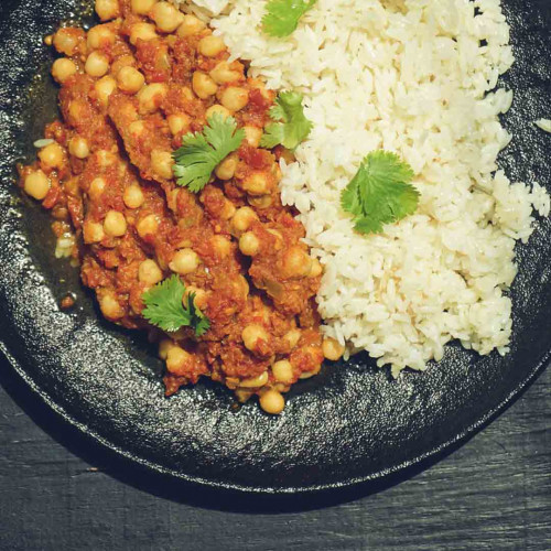 CHANA MASALA CON ARROZ