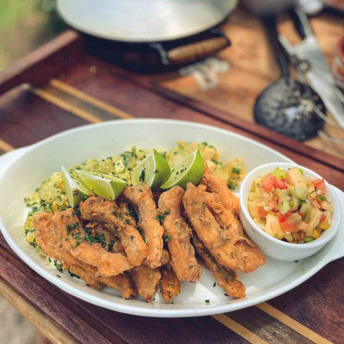 PACÚ CON MBAIPU CON SALSA CRIOLLA FRESCA