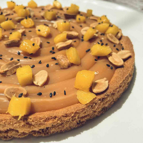 TARTA BRETONA DE MANGO Y TOFFEE SALADO