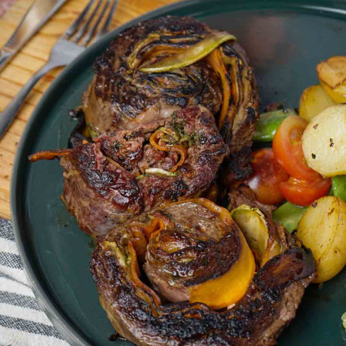 ENTRAÑA RELLENA CON VEGETALES