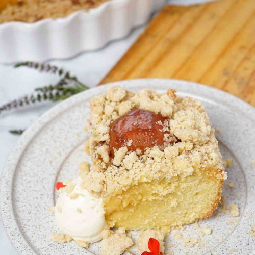 POSTRE CROCANTE DE DURAZNOS Y CIRUELAS