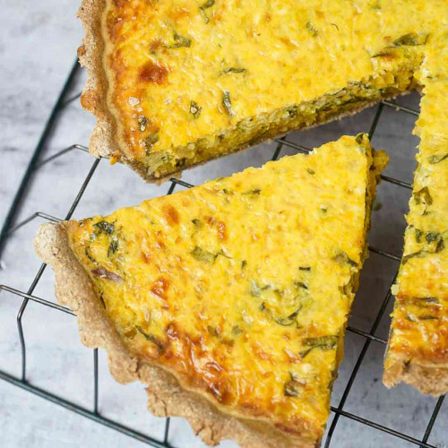 TARTA INTEGRAL DE VERDURAS CON ESCABECHE DE POROTOS