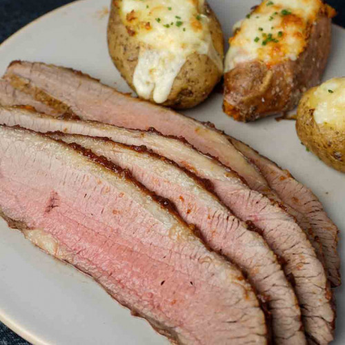 TAPA DE ASADO CON PAPA Y BATATA RELLENAS