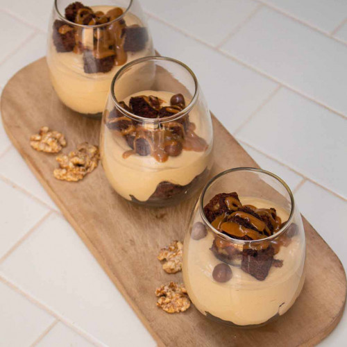 CHEESECAKE DE DULCE DE LECHE EN VASO