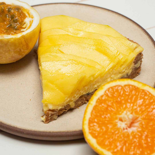 TARTA DE MANGO, NARANJA Y MARACUYÁ