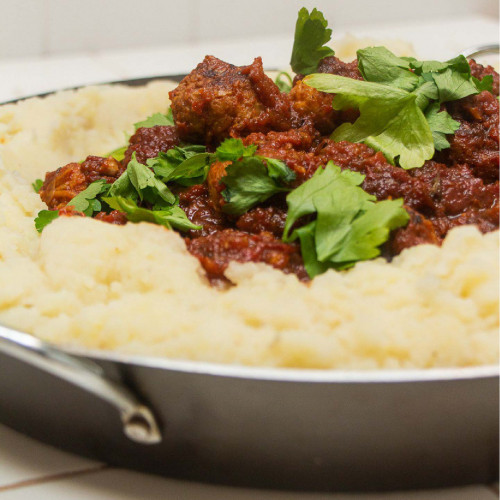 ALBÓNDIGAS DE PESCADO CON PURÉ