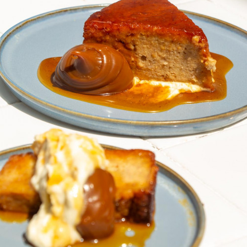 BUDÍN DE PAN DE BANANA Y DULCE DE LECHE