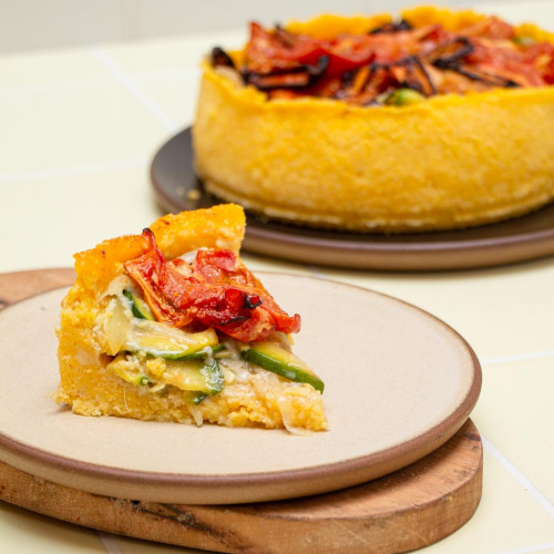 TARTA DE POLENTA CON VERDURAS