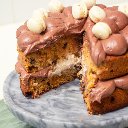 CARROT CAKE CON CREMA DE CHOCOLATE