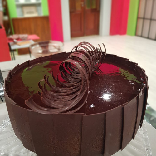 Torta de chocolate y café