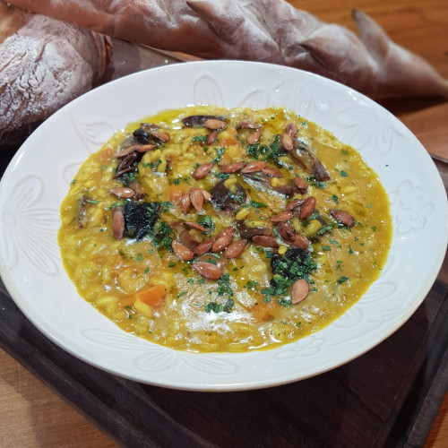 Risotto de calabaza asada