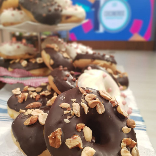 Donuts con fondant de dulce de leche