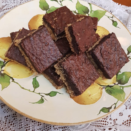 Cuadrados de chocolate y avena