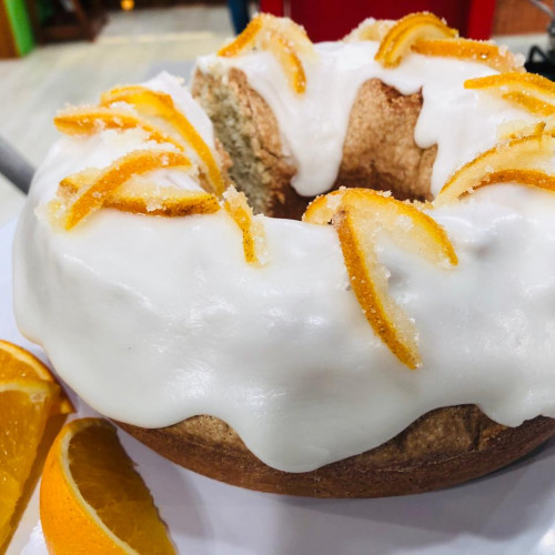 Budín de naranja y yerba mate