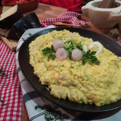 Risotto con lenguado