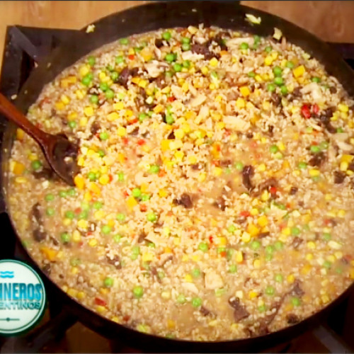 Risotto vegetariano con ritmo tropical