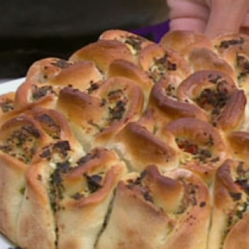 Tarta caracol de ricota y espinaca