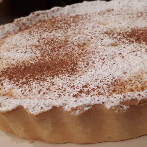 Tarta de arroz con leche aroma a limón