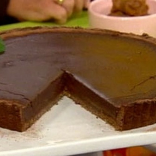 Tarta de chocolate y dulce de leche apta para celíacos