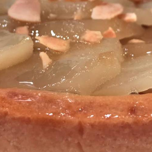 Tarta de peras al vino blanco