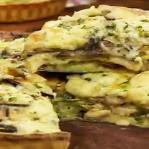 Tarta de pollo y queso azul para celíacos