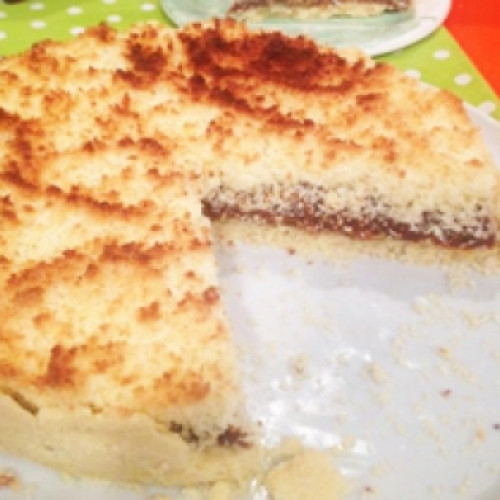 Tarta fácil de coco y dulce de leche