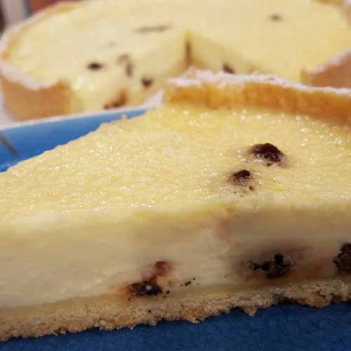 Tarta galesa de crema y pasas de uva