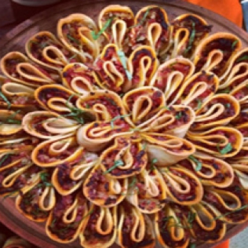 Tarta pétalos de flor