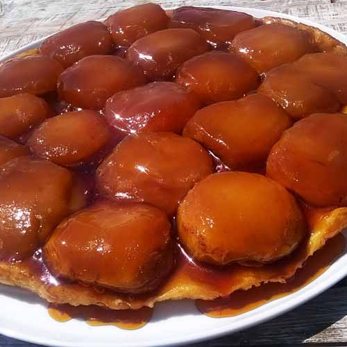 Tarta tatín de manzanas verdes