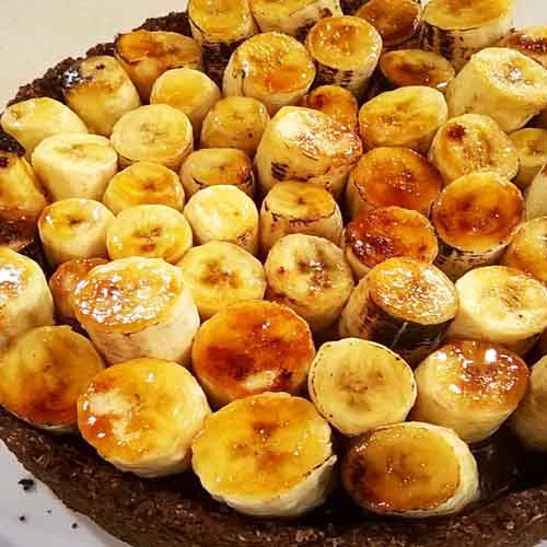 Torta chocobanana caramelizada