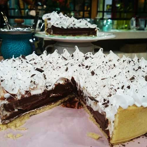 Torta chocomerengue al microondas