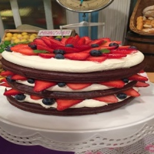 Torta de frutillas con crema sin azúcar