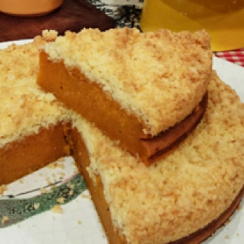 Torta dulce de calabaza con crumble