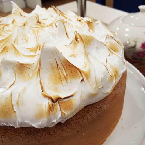 Torta lemon pie con leche condensada y merengue al mircoondas