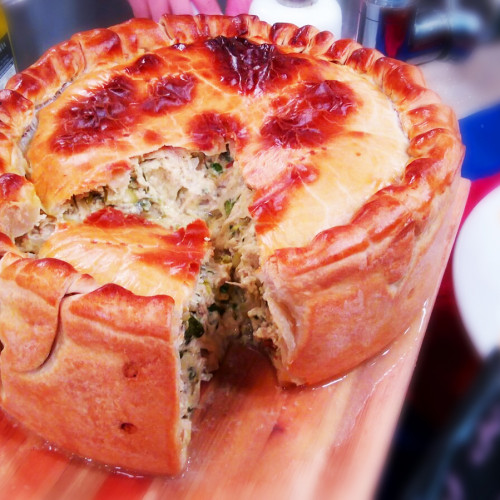 Torta pastel de pollo de Pirucha