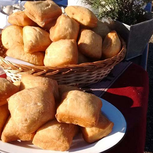 Tortas fritas de langostinos